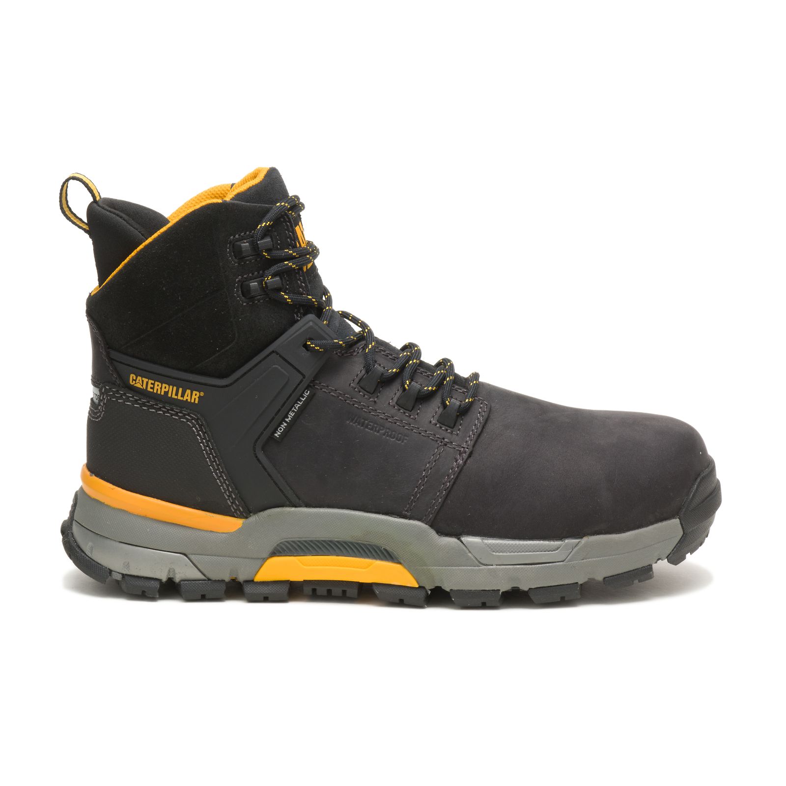 Caterpillar Cat Edge Waterproof Nano Toe - Mens Work Boots - Black - NZ (102OQDCMN)